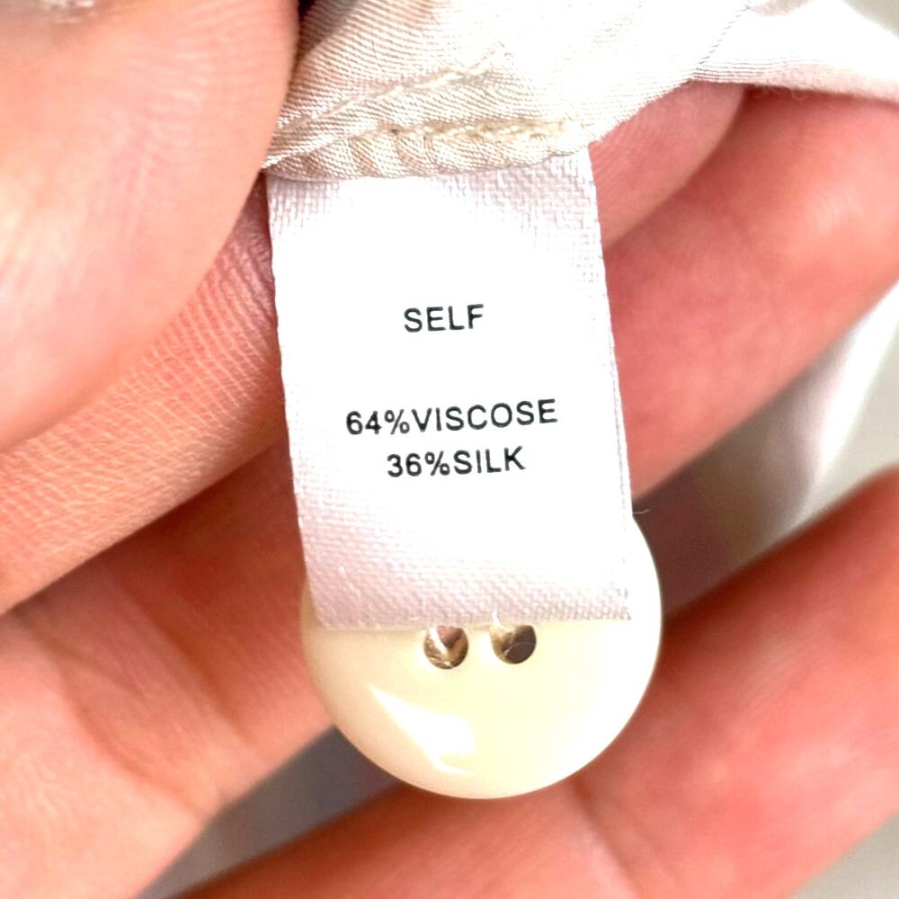 Morgan Lane Womens L Sherbert Striped Silk Jillian Button Up Night Shirt PJ's - Picture 6 of 7